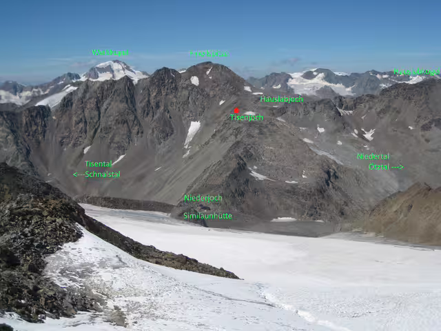The site where Ötzi the Iceman was discovered in the Ötztal Alps.