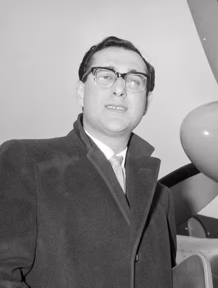 Harold Pinter during a visit to the Netherlands on March 1, 1962, to attend a production of The Birthday Party.