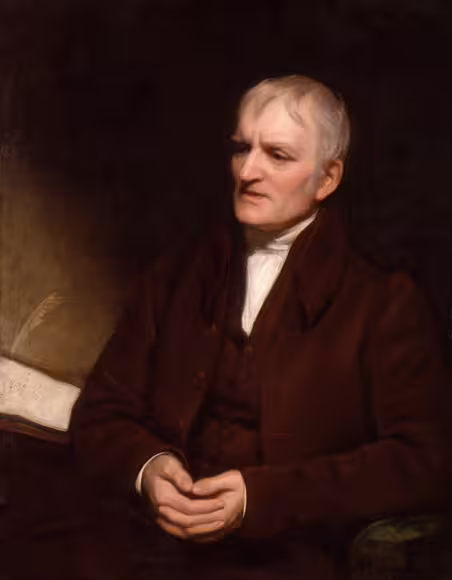 John Dalton, portrait by Thomas Phillips, 1835.