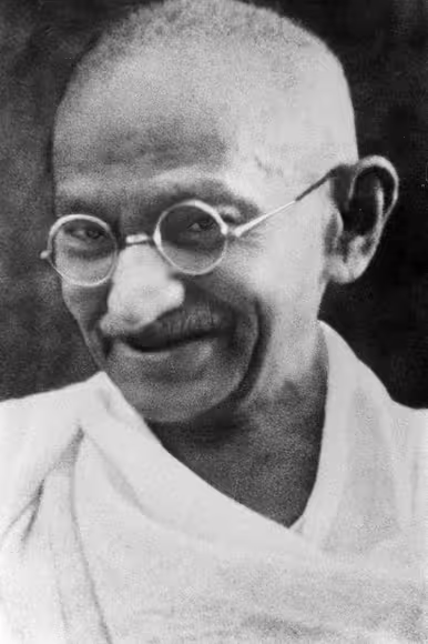 Portrait of Mahatma Gandhi, a leading advocate of nonviolent resistance, probably taken in the late 1930s.