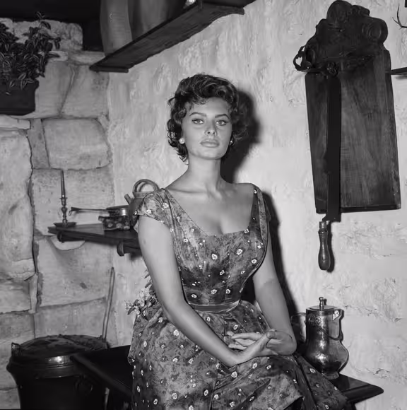 Sophia Loren in Bürgenstock, Switzerland, c. 1955–1960.